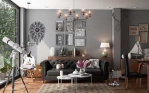 Livroom Living Room with Light